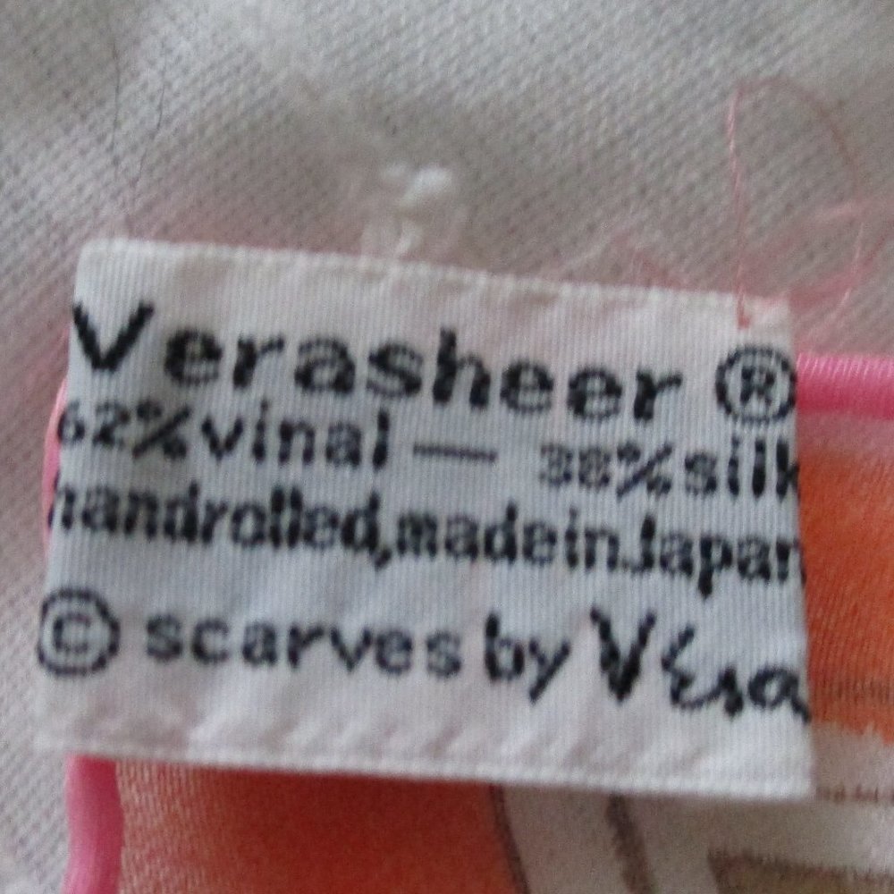 1960s sheer MCM scarf by Vera Neumann - Picture 3 of 6